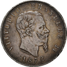 Monnaie, Italie, Vittorio Emanuele II, 5 Lire, 1872, Milan, TTB, Argent, KM:8.3