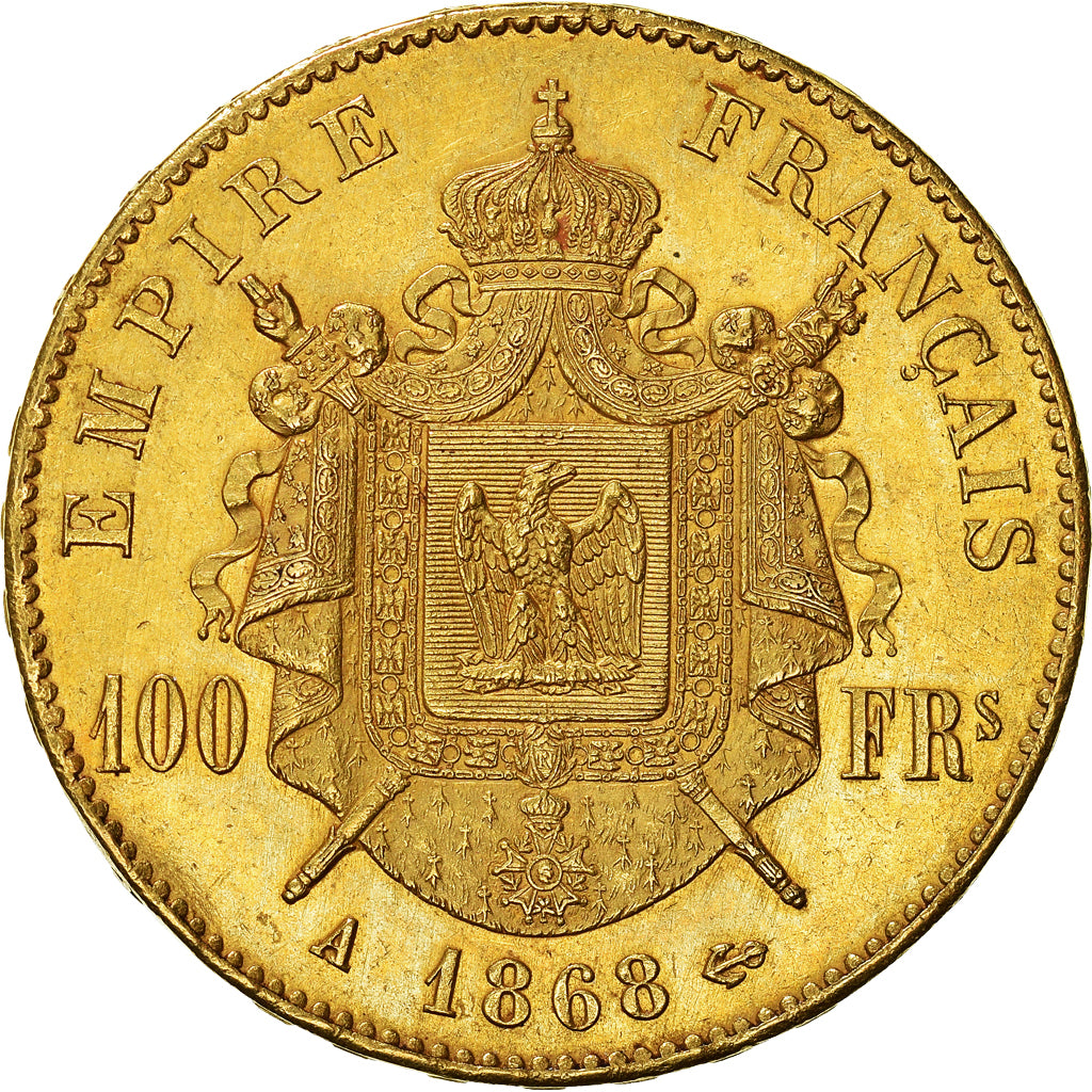 Moeda, França, Napoleon III, Napoléon III, 100 Francs, 1868, Paris, AU(50-53)