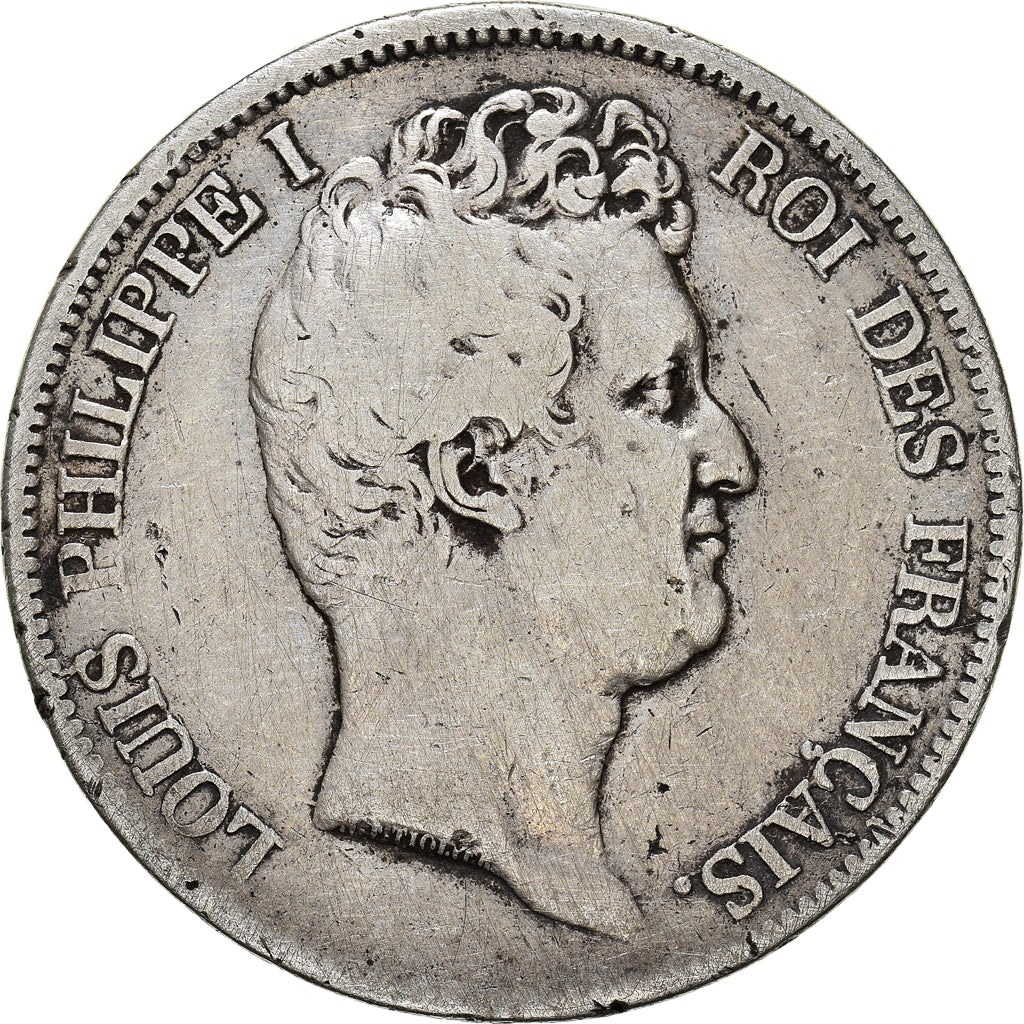 Coin, France, Louis-Philippe, 5 Francs, 1830, Paris, VF(20-25), Silver