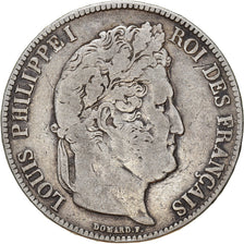 Monnaie, France, Louis-Philippe, 5 Francs, 1837, Paris, TB, Argent, Gadoury:678
