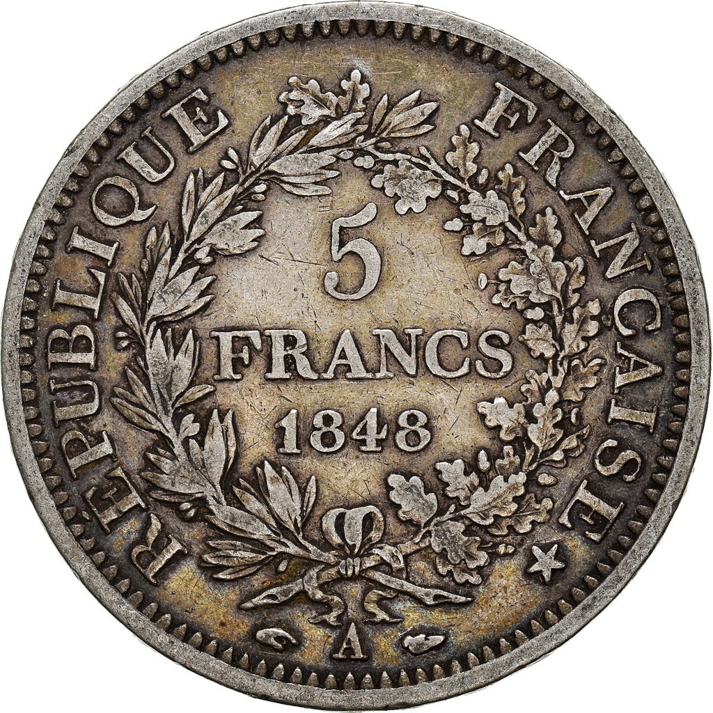 Coin, France, Hercule, 5 Francs, 1848, Paris, VF(30-35), Silver, KM:756.1