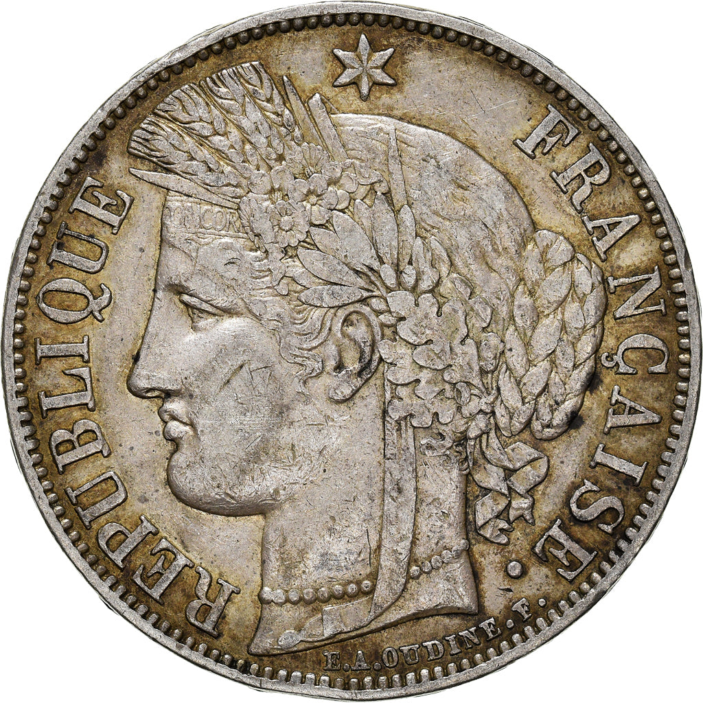 Coin, France, Cérès, 5 Francs, 1850, Paris, EF(40-45), Silver, KM:761.1