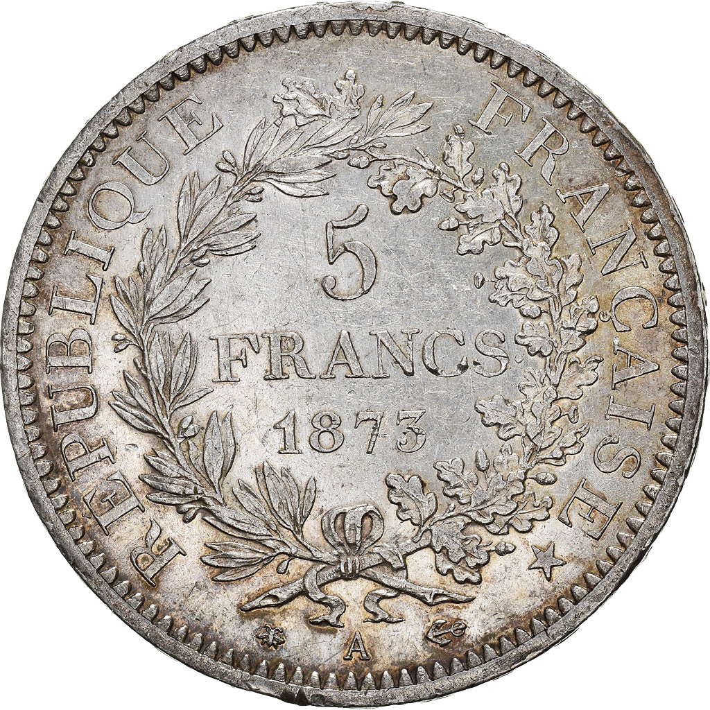 Monnaie, France, Hercule, 5 Francs, 1873, Paris, TTB+, Argent, Gadoury:745a