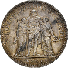 Coin, France, Hercule, 5 Francs, 1876, Paris, AU(50-53), Silver, KM:820.1