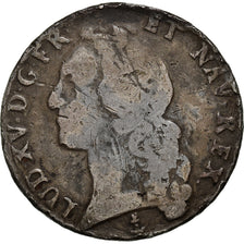 Moeda, França, Louis XV, Écu au bandeau, Ecu, 1760, Dijon, F(12-15), Prata