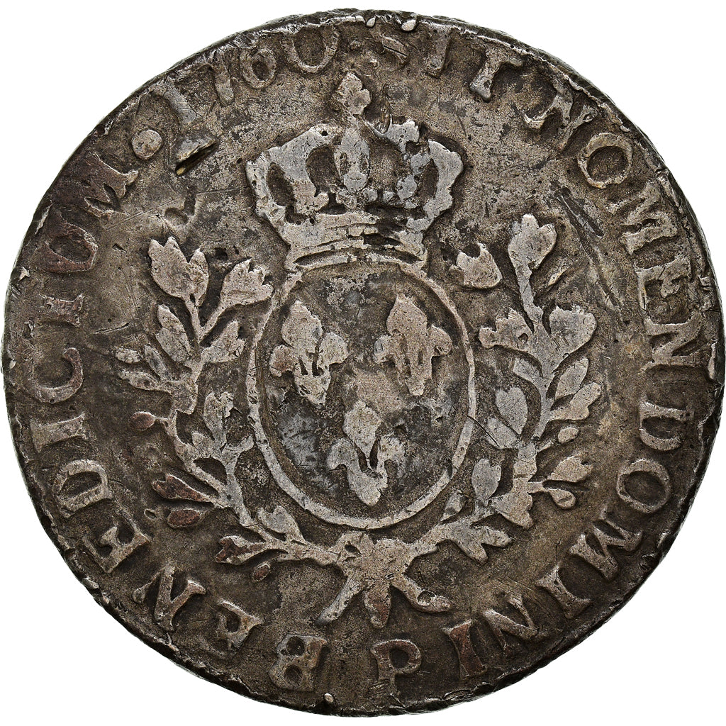 Münze, Frankreich, Louis XV, Écu au bandeau, Ecu, 1760, Dijon, SGE+, Silber