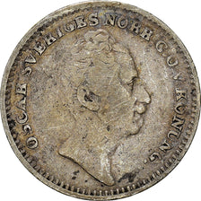 Moneta, Svezia, Oscar I, 1/16 Riksdaler, 1848, MB+, Argento, KM:665