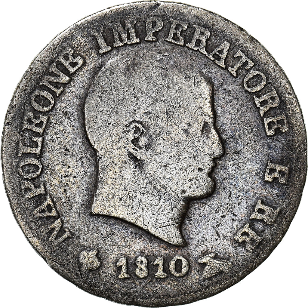 Monnaie, États italiens, KINGDOM OF NAPOLEON, Napoleon I, 10 Soldi, 1810