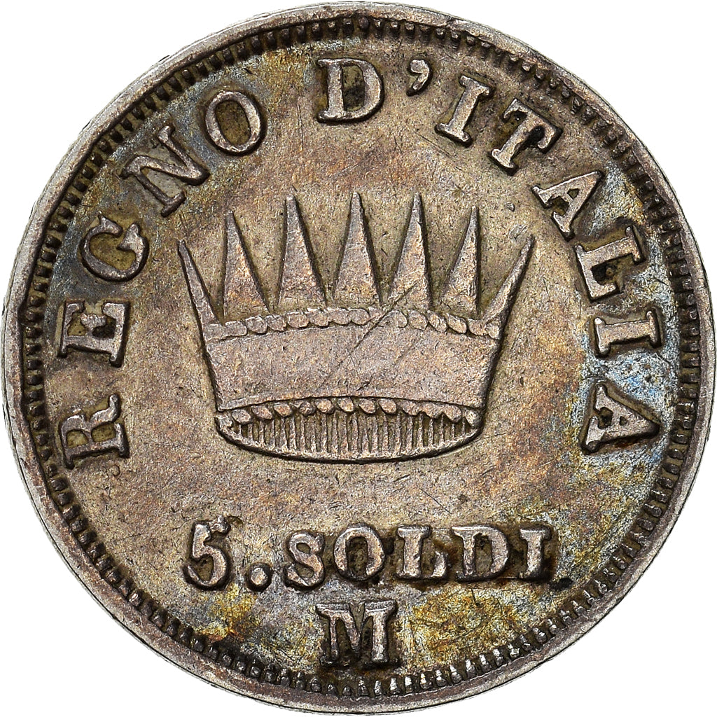Moneta, STATI ITALIANI, KINGDOM OF NAPOLEON, Napoleon I, 5 Soldi, 1813, Milan