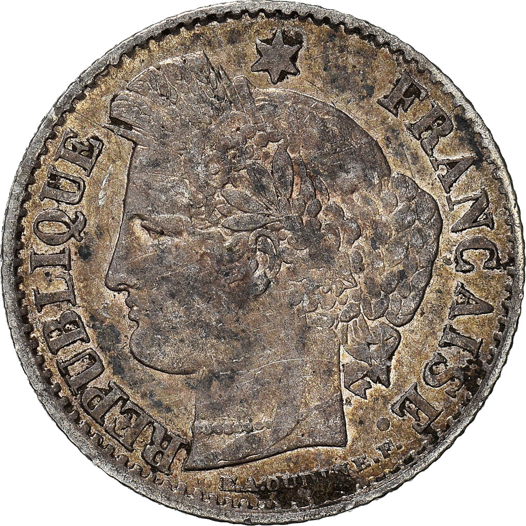 Moneta, Francia, Cérès, 20 Centimes, 1850, Paris, BB, Argento, KM:758.1