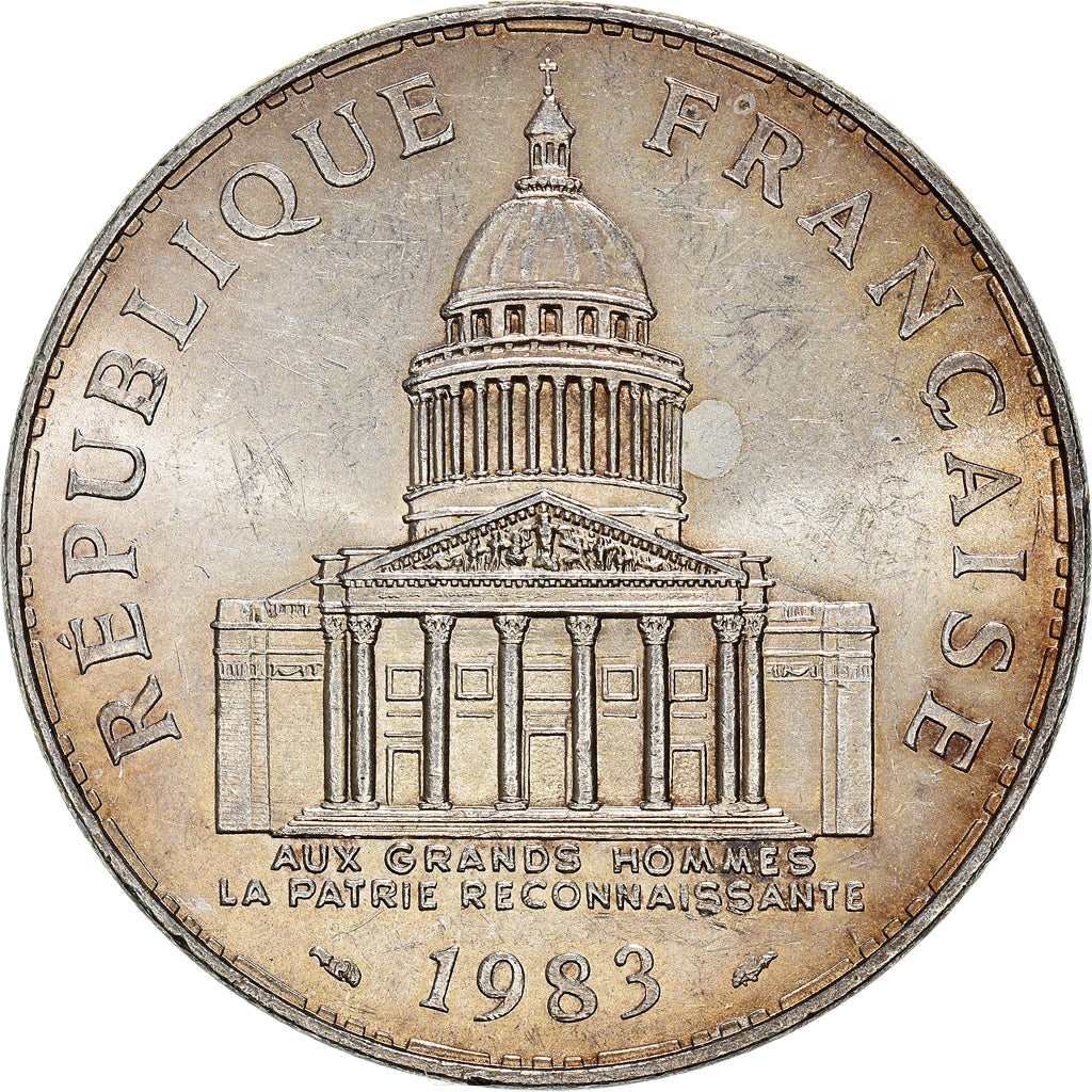 Coin, France, Panthéon, 100 Francs, 1983, Paris, AU(55-58), Silver, KM:951.1