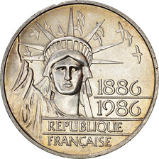 Coin, France, Statue de la Liberté, 100 Francs, 1986, MS(60-62), Silver