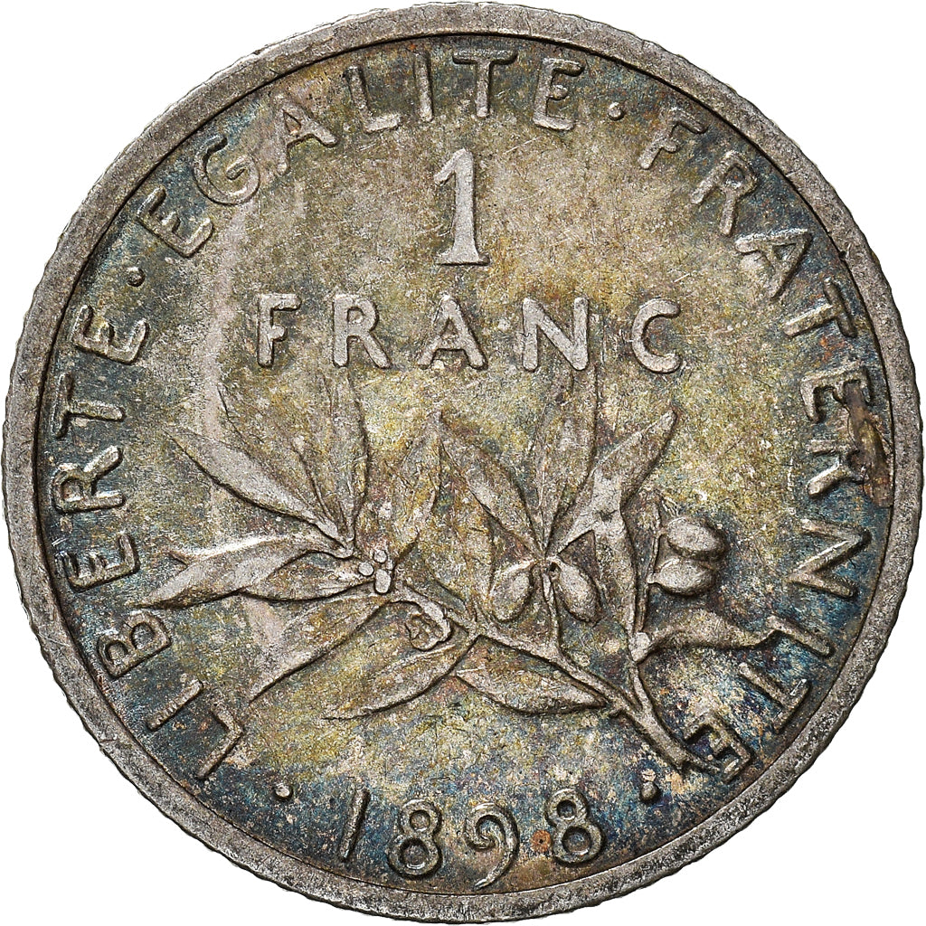 Moneda, Francia, Semeuse, Franc, 1898, Paris, MBC, Plata, KM:844.1, Gadoury:467
