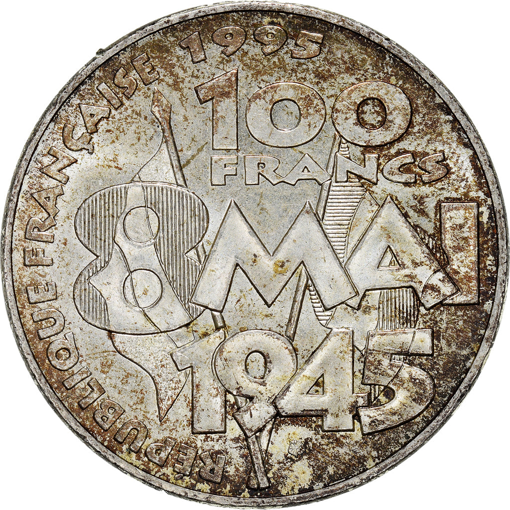 Moneta, Francia, 8 mai 1945, 100 Francs, 1995, SPL, Argento, KM:1116.1