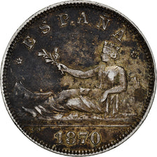 Coin, Spain, Provisional Government, 2 Pesetas, 1870 (75), Madrid, EF(40-45)