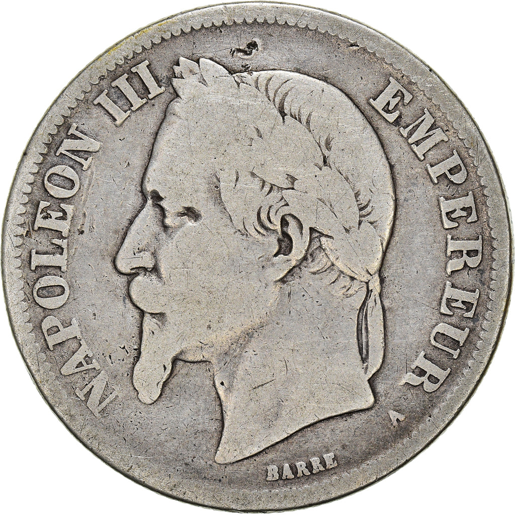 Coin, France, Napoleon III, Napoléon III, 2 Francs, 1869, Paris, F(12-15)