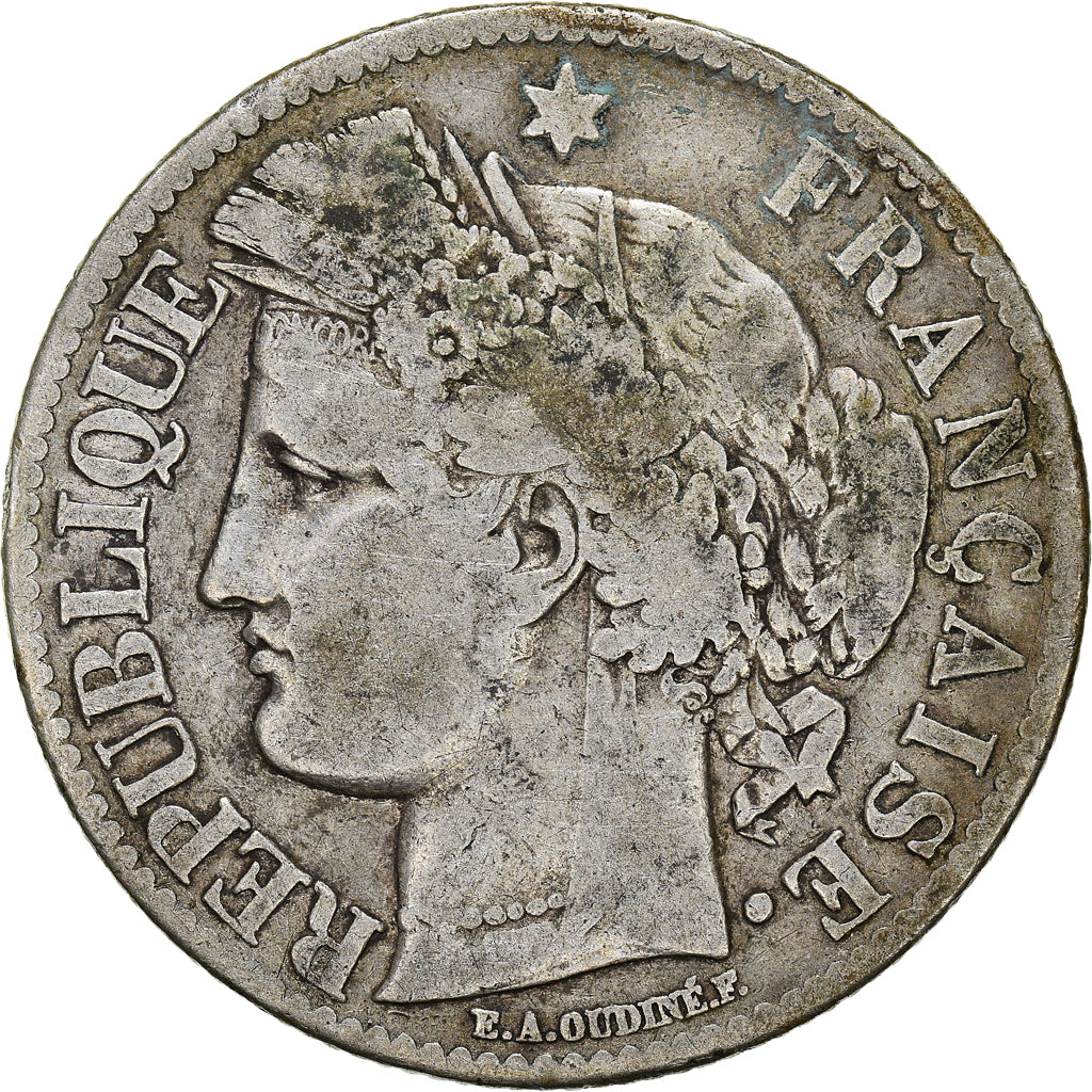 Monnaie, France, Cérès, 2 Francs, 1871, Paris, TB+, Argent, Gadoury:530