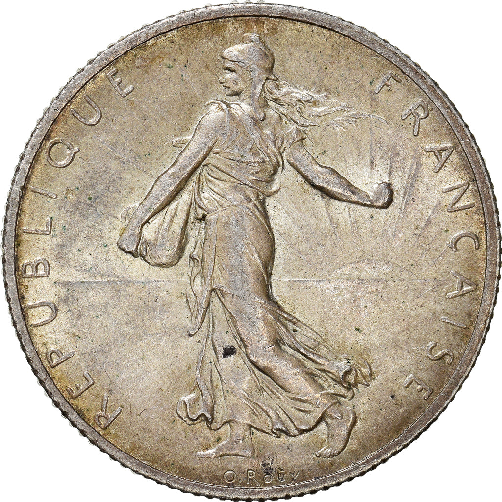 Münze, Frankreich, Semeuse, 2 Francs, 1914, Castelsarrasin, VZ, Silber