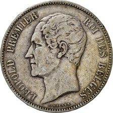 Coin, Belgium, Leopold I, 5 Francs, 5 Frank, 1852, Brussels, VF(30-35), Silver