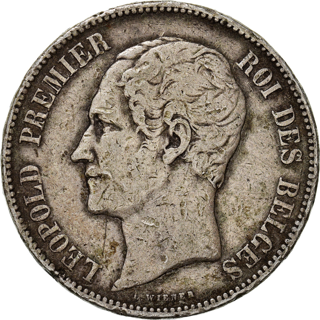 Münze, Belgien, Leopold I, 5 Francs, 5 Frank, 1853, S, Silber, KM:17