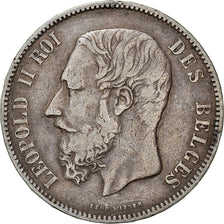 Coin, Belgium, Leopold II, 5 Francs, 5 Frank, 1870, Brussels, VF(30-35), Silver