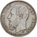 Moneda, Bélgica, Leopold II, 5 Francs, 5 Frank, 1875, MBC, Plata, KM:24