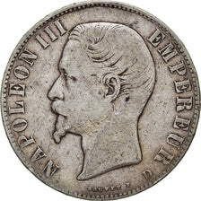 Coin, France, Napoleon III, Napoléon III, 5 Francs, 1856, Lyon, VF(20-25)