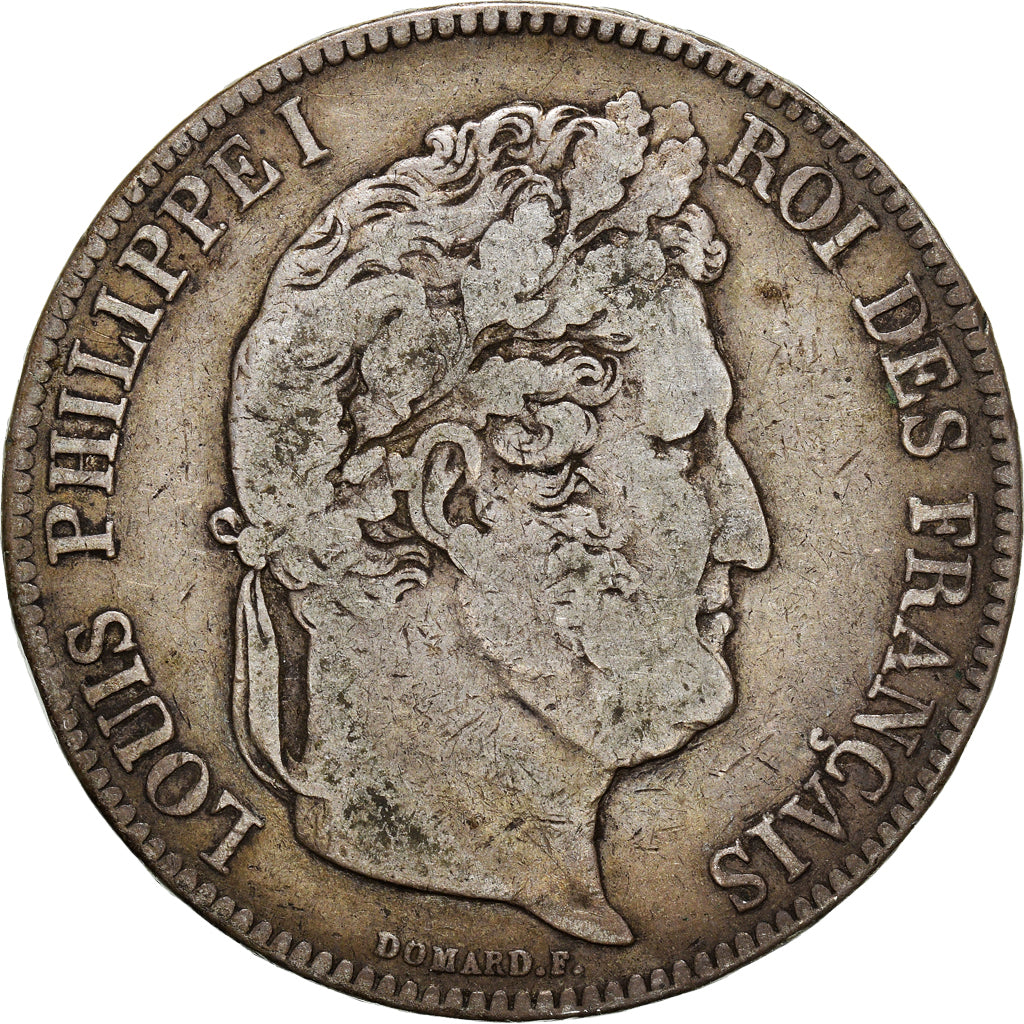 Monnaie, France, Louis-Philippe, 5 Francs, 1839, Rouen, TB, Argent, Gadoury:678