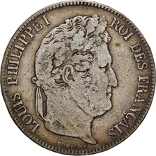Monnaie, France, Louis-Philippe, 5 Francs, 1839, Rouen, TB, Argent, Gadoury:678