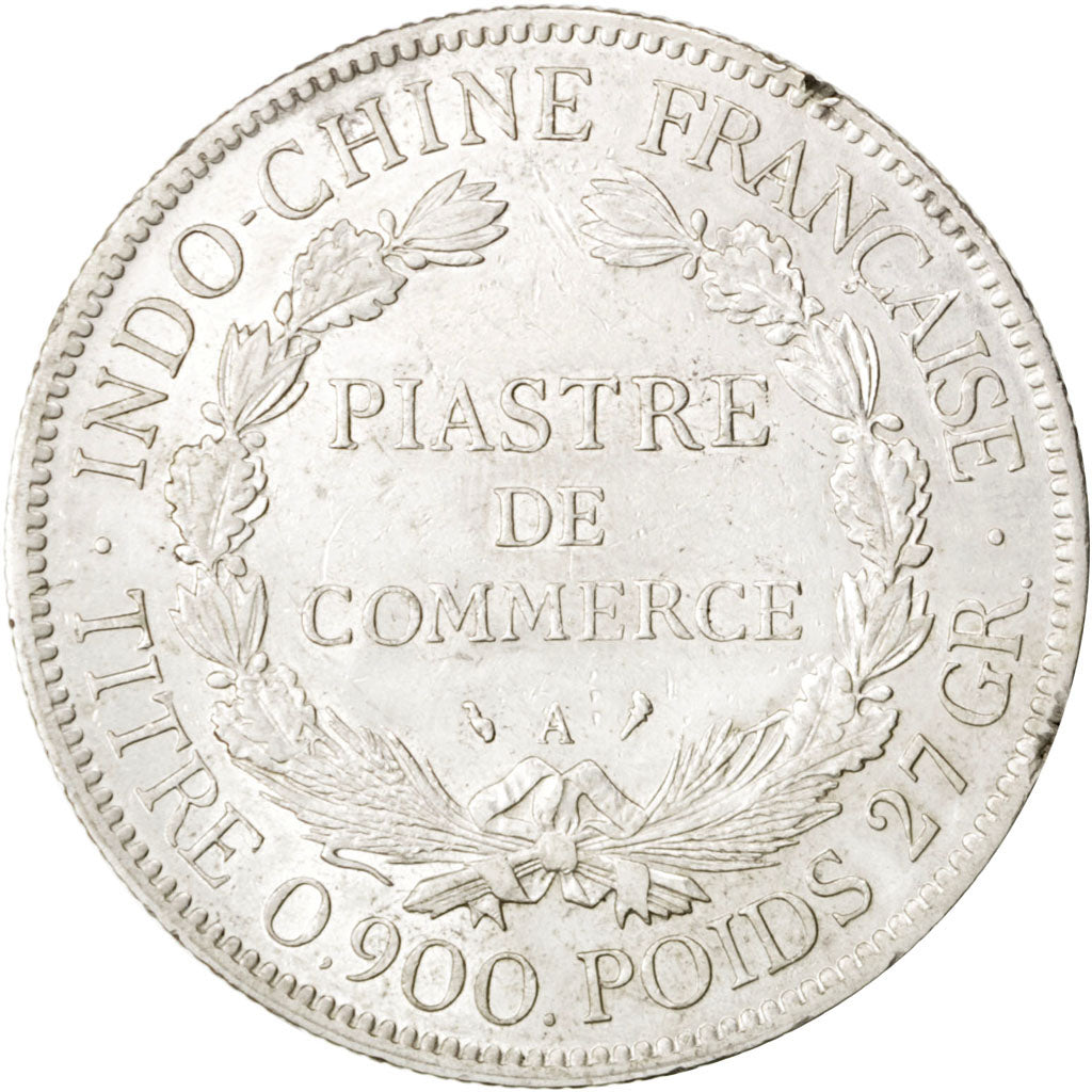 FRENCH INDO-CHINA, Piastre, 1913, Paris, KM #5a.1, EF(40-45), Silver, Lecompte..