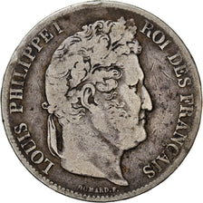Moneta, Francia, Louis-Philippe, 5 Francs, 1839, Strasbourg, MB, Argento