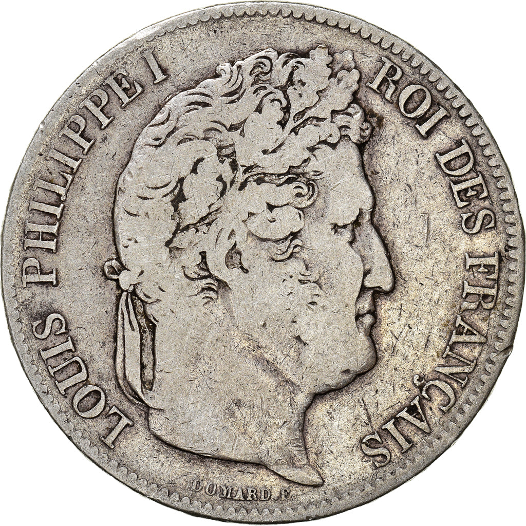 Coin, France, Louis-Philippe, 5 Francs, 1842, Lille, VF(20-25), Silver