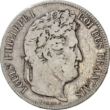 Coin, France, Louis-Philippe, 5 Francs, 1842, Lille, VF(20-25), Silver