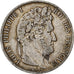 Moeda, França, Louis-Philippe, 5 Francs, 1845, Lille, VF(30-35), Prata