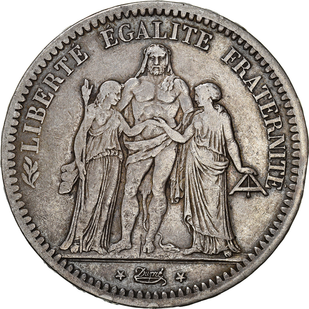 Monnaie, France, Hercule, 5 Francs, 1848, Paris, TB+, Argent, KM:756.1