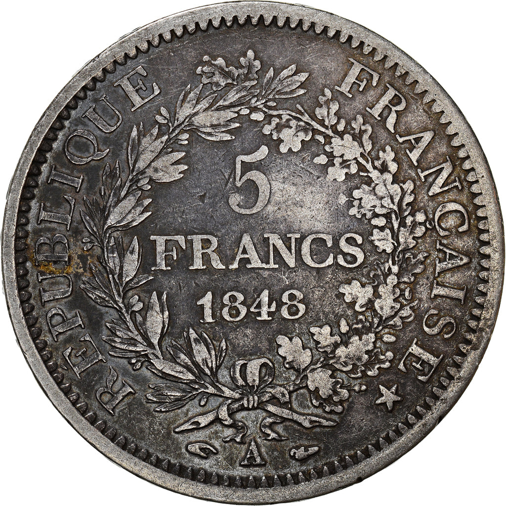 Monnaie, France, Hercule, 5 Francs, 1848, Paris, TB+, Argent, KM:756.1
