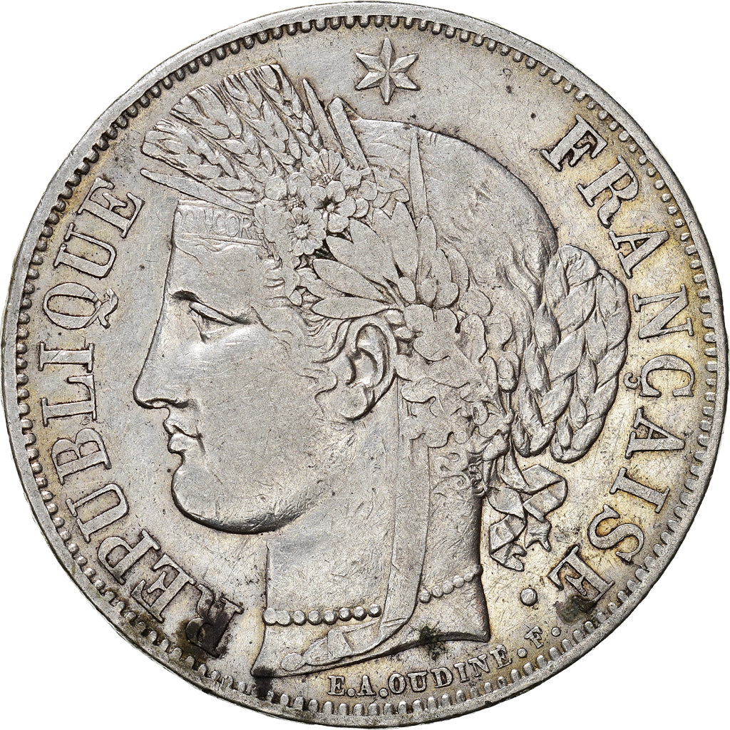 Coin, France, Cérès, 5 Francs, 1849, Paris, EF(40-45), Silver, KM:761.1