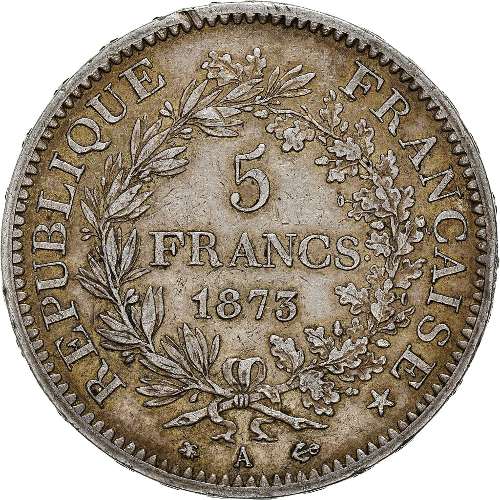 Monnaie, France, Hercule, 5 Francs, 1873, Paris, TTB, Argent, Gadoury:745.a