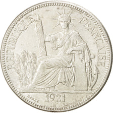 Indocina francese, Piastre, 1921, San Francisco, BB, Argento, KM:5a.2, Lecomp...