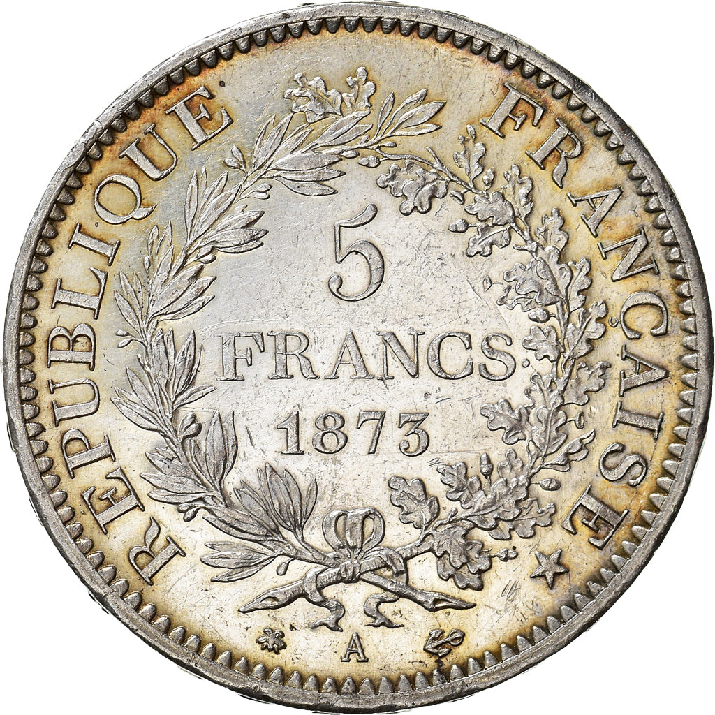 Coin, France, Hercule, 5 Francs, 1873, Paris, AU(55-58), Silver, KM:820.1