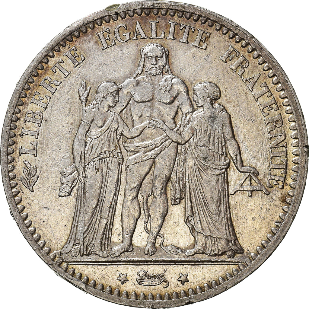 Coin, France, Hercule, 5 Francs, 1875, Paris, EF(40-45), Silver, KM:820.1