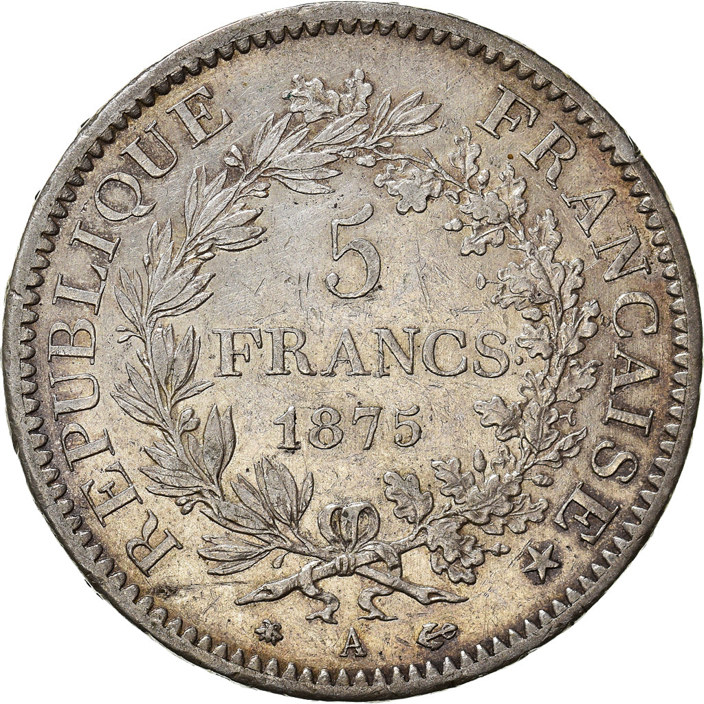Coin, France, Hercule, 5 Francs, 1875, Paris, EF(40-45), Silver, KM:820.1