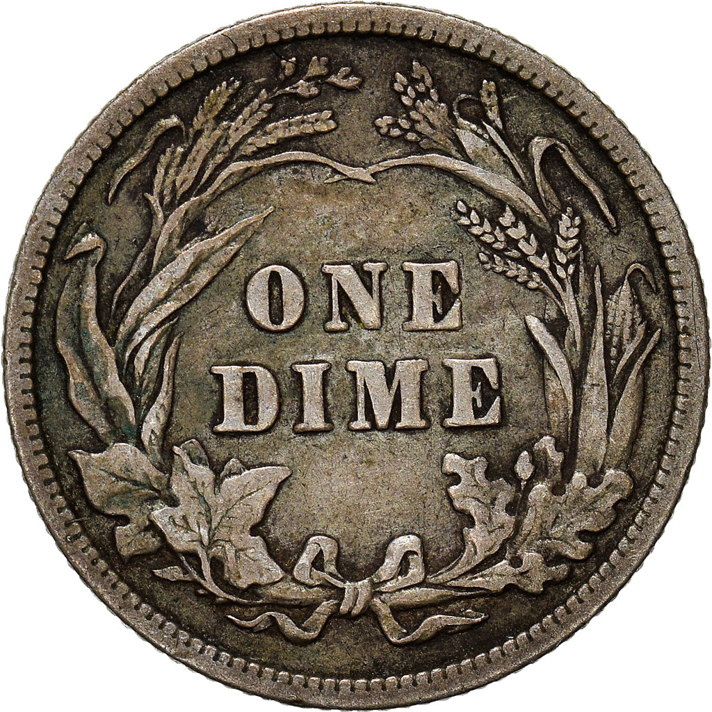 Coin, United States, Barber Dime, Dime, 1907, Philadelphia, EF(40-45), Silver