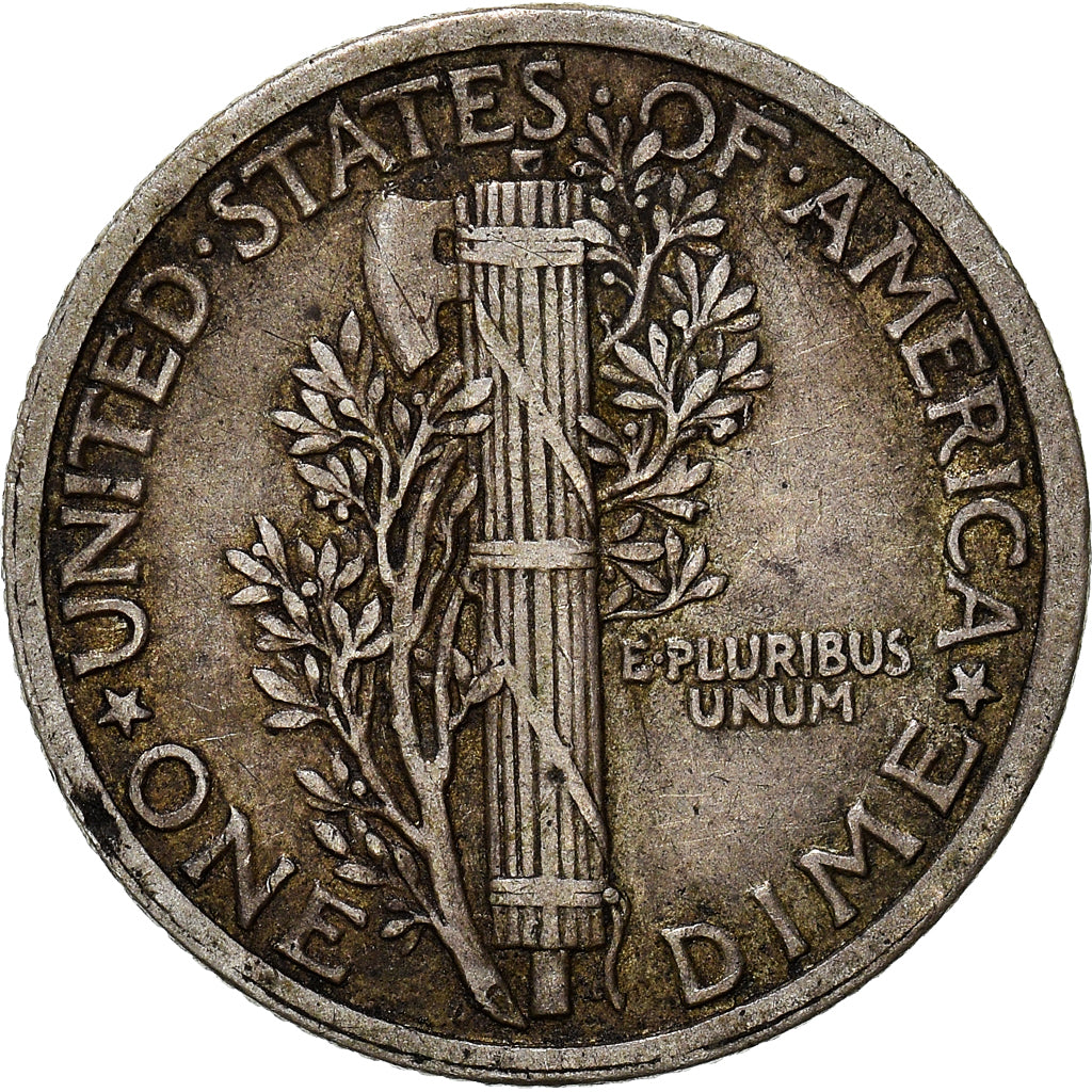 Moneta, Stati Uniti, Mercury Dime, Dime, 1916, U.S. Mint, Philadelphia, BB