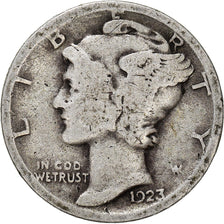 Moneta, Stati Uniti, Mercury Dime, Dime, 1923, U.S. Mint, Philadelphia, MB