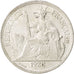 FRENCH INDO-CHINA, Piastre, 1922, Heaton, KM #5a.3, AU(50-53), Silver, Lecompte.
