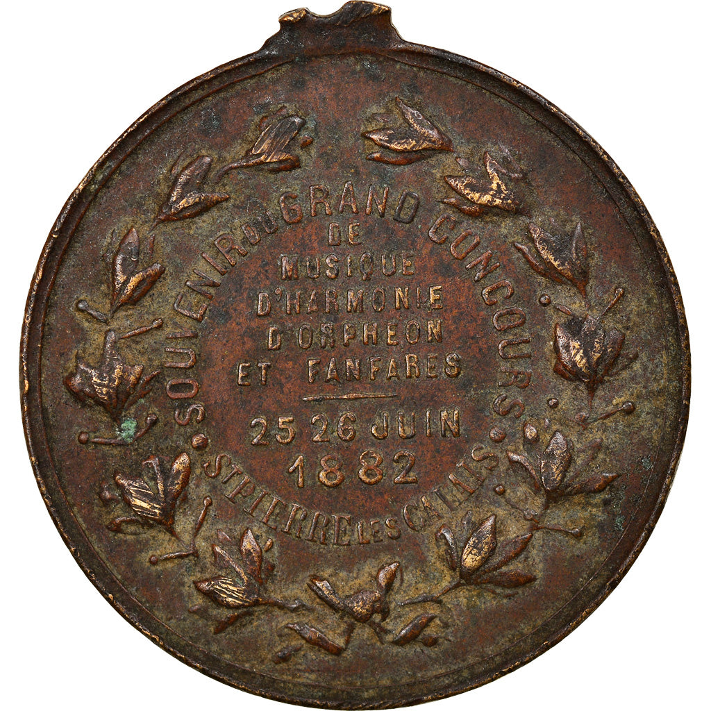 France, Token, Grand Concours de Musique de Saint-Pierre-les-Calais, 1882