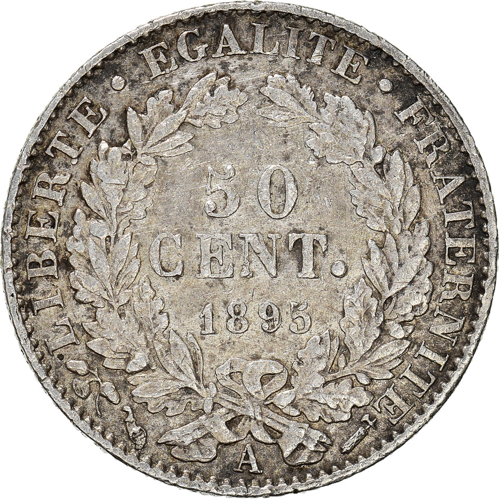 Coin, France, Cérès, 50 Centimes, 1895, Paris, EF(40-45), Silver, KM:834.1