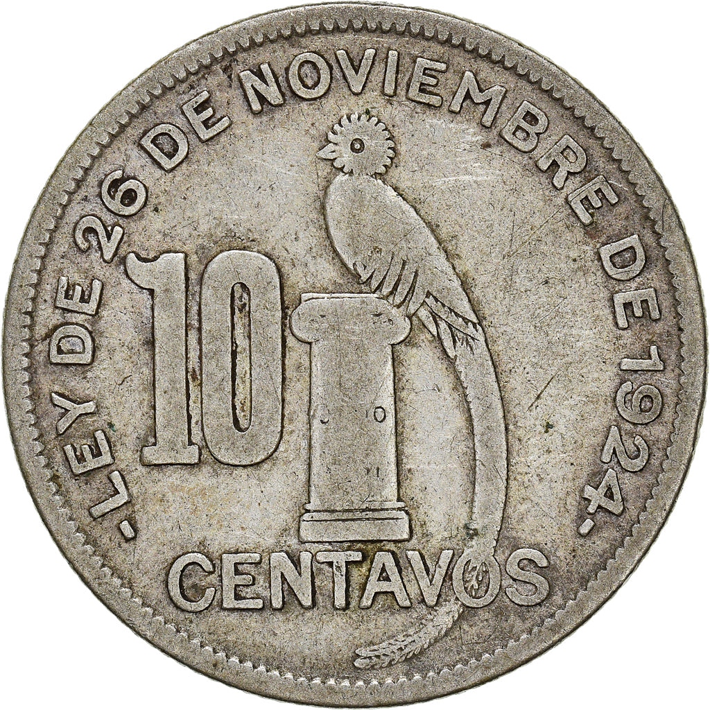 Monnaie, Guatemala, 10 Centavos, 1943, TTB, Argent, KM:239.2