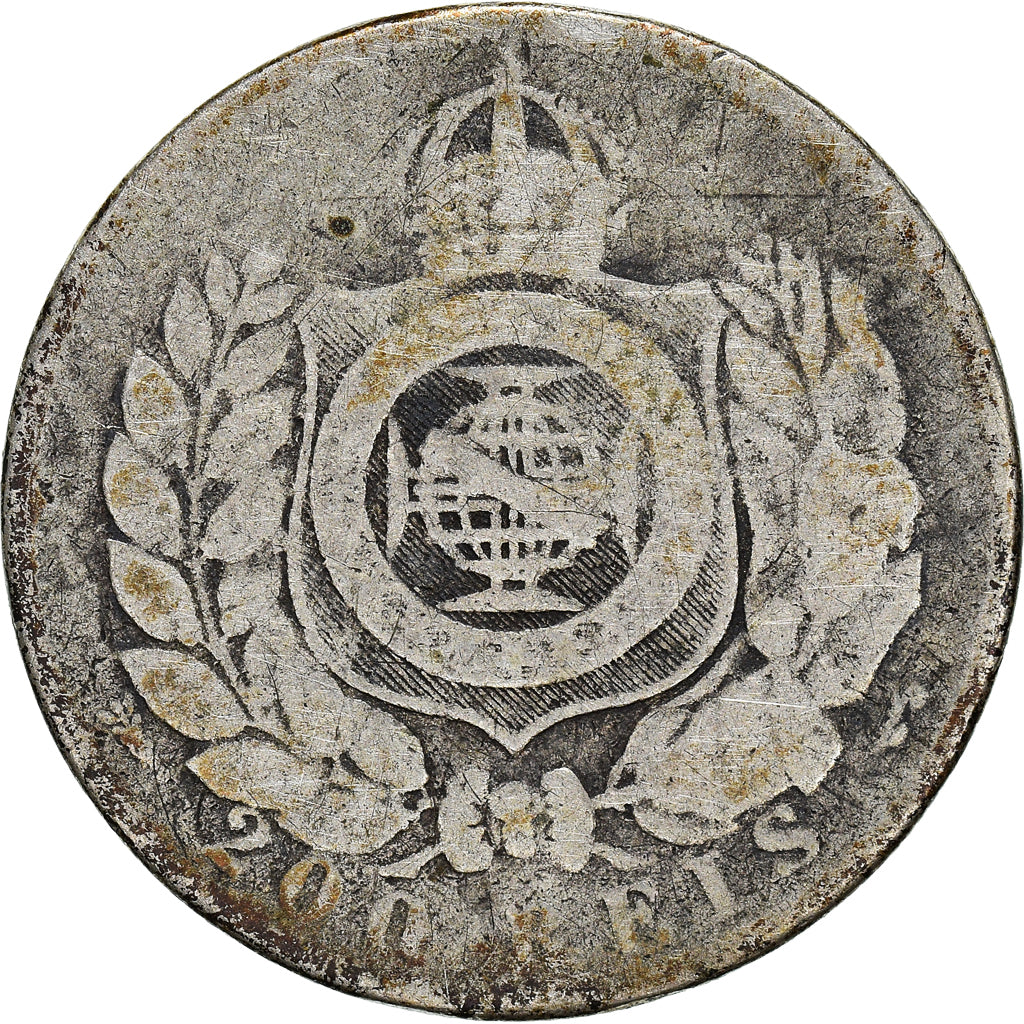 Münze, Brasilien, Pedro II, 200 Reis, 1867, S, Silber, KM:469